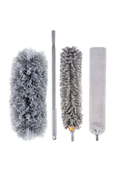 divendi-ro Perie telescopică din microfibră Pamatuf, 3 capete interschimbabil...