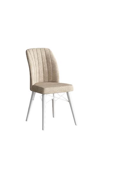 Casafun Set of 4 Cafe Fun chairs, HORECA production, for cafe, restaurant and terraces, WHITE wooden legs