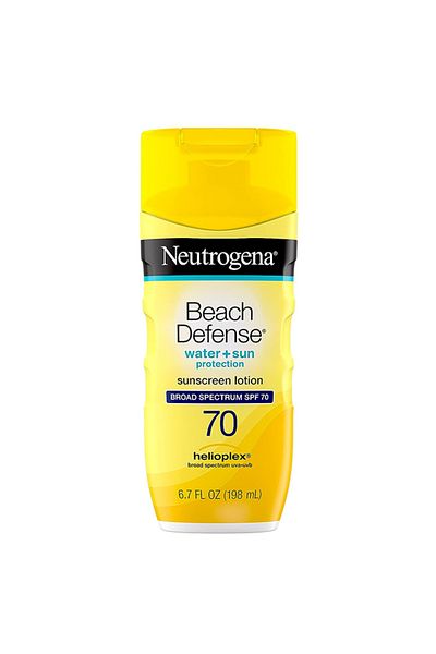 Neutrogena Loțiune de protecție solară, Neutrogena, Beach Defense rezistentă la apă, împotriva UVA și UVB, SPF70, 198 ml