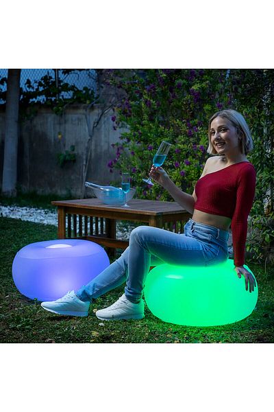 InnovaGoods Inflatable chair, InnovaGoods, multicolor LED, remote control