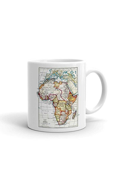 Hamiki كوب سيراميك من البورسلين المستورد من الخريطة الأفريقية