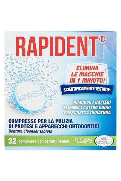 Lapiden Implant and denture cleaning tablets, Rapident, 32 pieces