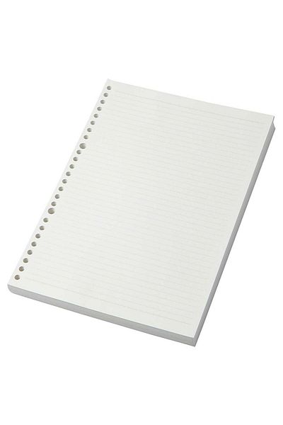 Muji Loose-Leaf 6 mm Horizontal Ruled Line Notebook, 26 Holes, 200 Sheets, B5, White