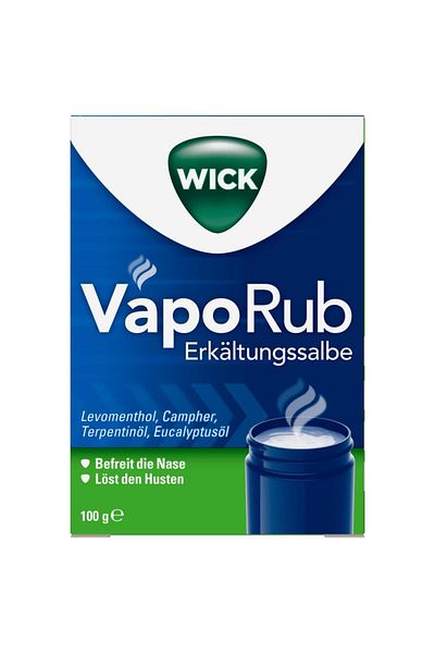 WICK VapoRub, unguent adjuvant împotriva răcelii și simptomelor, 100gr