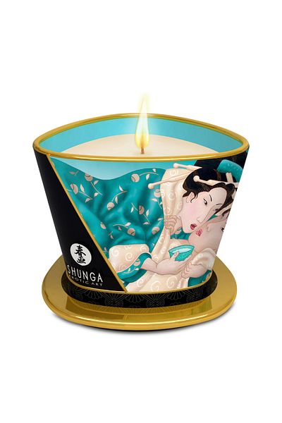Shunga Lumânare de Masaj, Island Blossoms, 170 ml, Aromă Vanilie