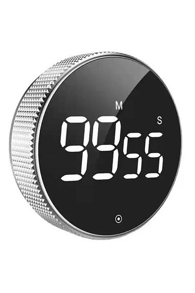 Aptel Electronic kitchen timer, magnetic, battery powered, plastic, black, 7.5 cm