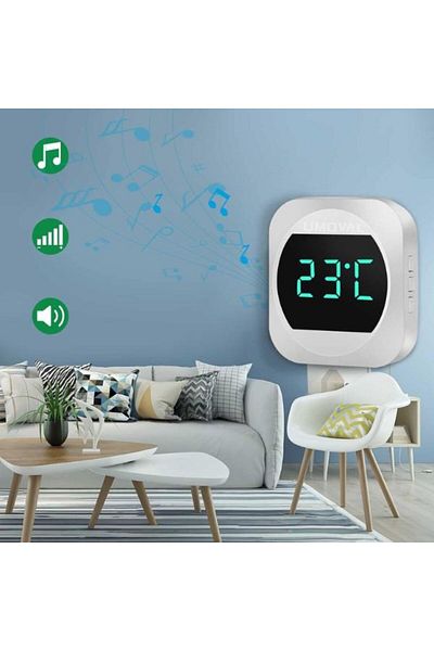 divendi-ro Sonerie wireless, termometru cu afișaj LCD, 38 de melodii, alb - Alb