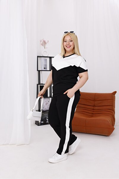 Siyezen Plus Size Front V-Neck Modal Fabric Suit