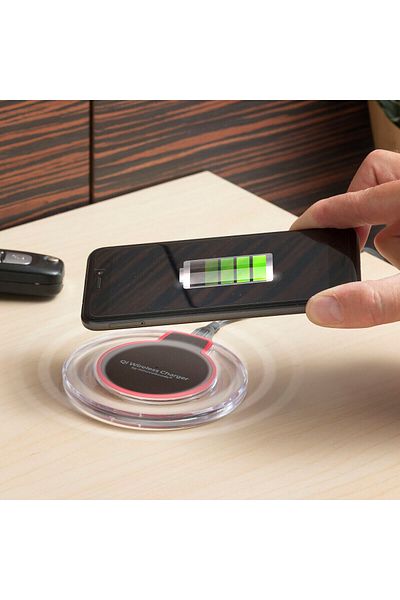 InnovaGoods Încărcător Wireless Qi, InnovaGoods, Negru, Ø10 x 1 cm