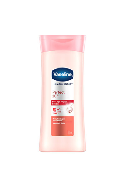 Vaseline Λοσιόν σώματος, βαζελίνη, Healthy Bright, Perfect 10, Ενυδατώνει και προλαμβάνει τη γήρανση του δέρματος, 100ml