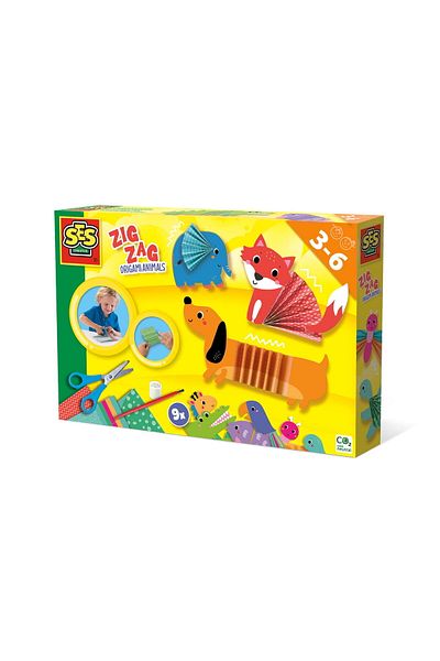 SES Creative Set creativ Origami Animale, Ses Creative, Zig Zag, 9 modele
