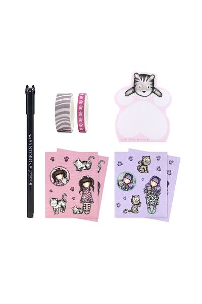 Olaf Gorjuss Ruby stationery set, pink and gray