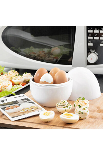 InnovaGoods InnovaGoods Boilegg Microwave Egg Boiler, White/Silver