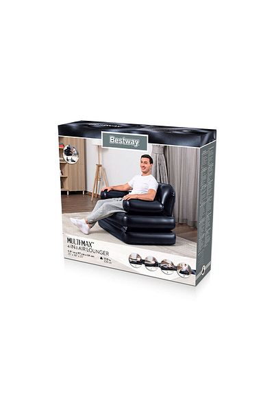Moms pets Bestway Inflatable Lounger, 191 x 38 x 25 cm, Black