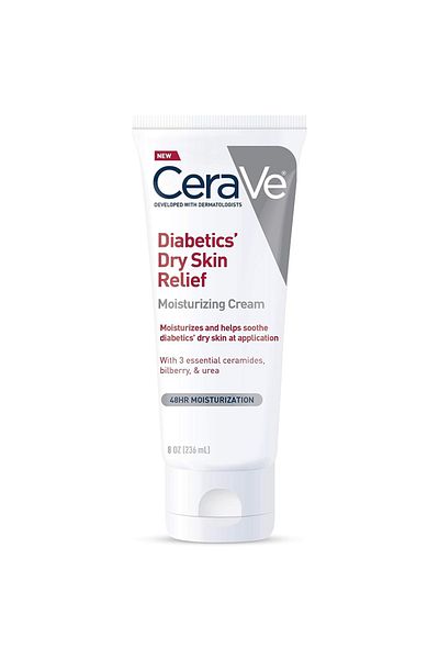 CeraVe Cremă de față și corp pentru piele uscată pentru diabetici, fără parfum și parabeni, 236 ml