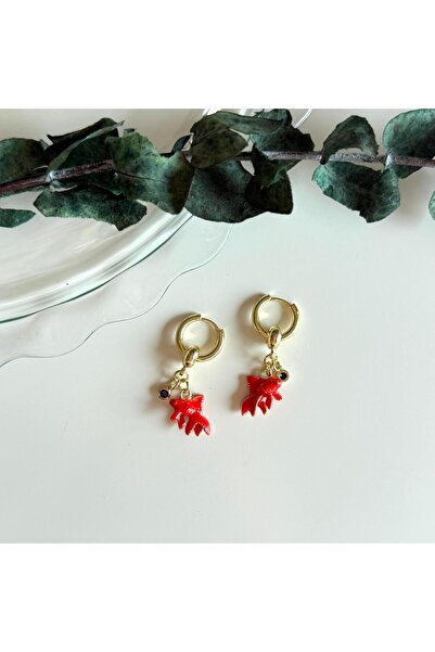 Alice İsstanbul Koi Fish Charm Hoop Earring