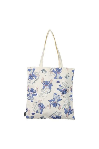 Echos Stitch Shopping Bag, blue, 36 x 39 cm