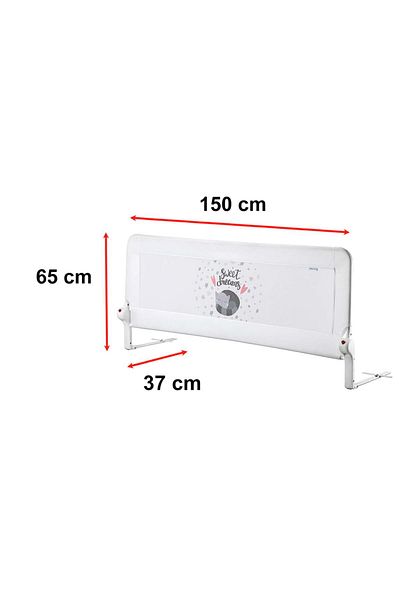 GUİMO Folding bed guardrail, Guimo, 150x65 cm, Sweet Dreams, Cat Decor, White