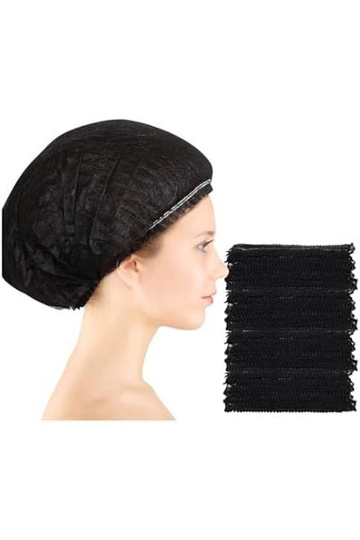 Yuwell YU WELL 100 Pcs Disposable Hair Hat Net Cap Non-Woven Head Cover Hat For Food Catering Kitchen And R