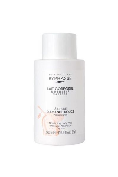 BYPHASSE Body Milk, Byphasse, with Sweet Almond Oil, Nourishes and Conditions Dry Skin, 500ml