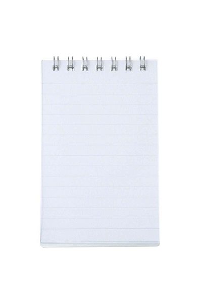 Muji Polypropylene Cover with Double Ring Memo, 40 Sheets, A7, White