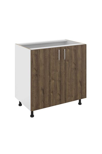 haaus.ro Haaus Karo Base Cabinet, 2 Doors, Bronze/White Oak, 80 x 50 x 80 cm