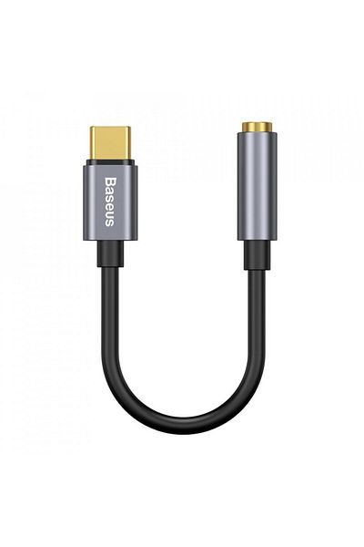 Baseus Type-C to 3.5mm Jack audio adapter cable, Baseus L54 (CATL54-0G) - Dark Gray