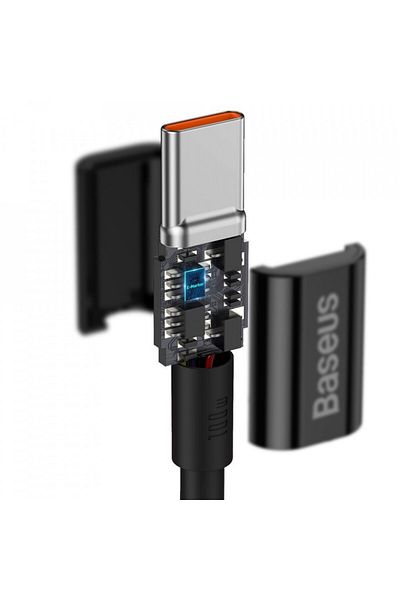 Baseus Type-c To Type-c Data Cable, 100w, 1m, Superior Series (CATYS-B01) - Black