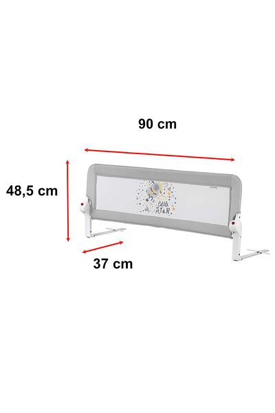 GUİMO Folding bed guardrail, Guimo, 90x48 cm, Little Star, Oita Decor, Grey