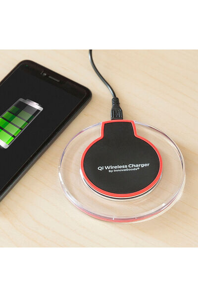 InnovaGoods Încărcător Wireless Qi, InnovaGoods, Negru, Ø10 x 1 cm