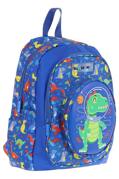 KAUKKO Kids Three-Eyed (Boy) School Backpack (3D Dinosaur Detail) - L5262
