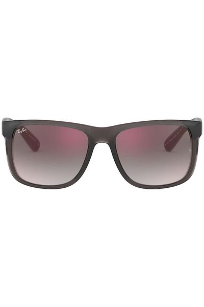 Ray-Ban Ray‑Ban RB4165 Justin 606/U0 – Unisex, Transparent Grey, Lentile Grey Gradient Mirror Red, Mărime 55