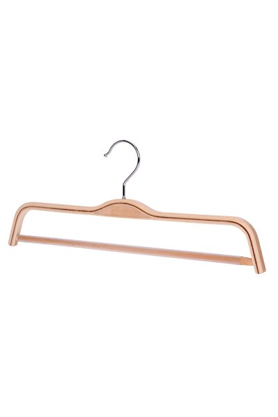 UnicUtil Set 100 Umerașe din Lemn cu Bară pentru Pantaloni, UnicUtil, Natur