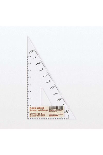 Muji Acrylic Set Square , Triangulr Ruler , 30 / 60 Degrees