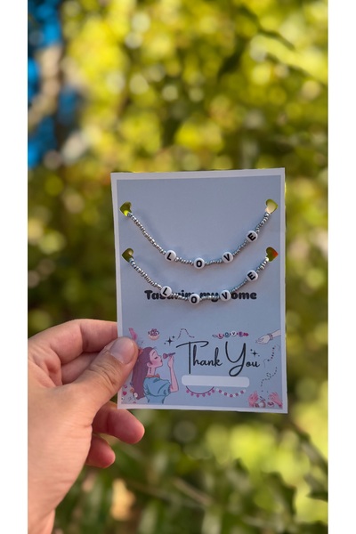 tasarım my home Handmade set of 2 anklets and bracelets.