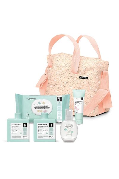 GIOCHI PREZIOSI Baby gift set, Suavinex, 6 pieces, coral