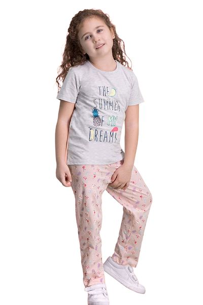Rolypoly Summer Pattern Short-Sleeved Cotton Quiz Kids Pajamas Set - Breathable Anti-Sweat Fabric