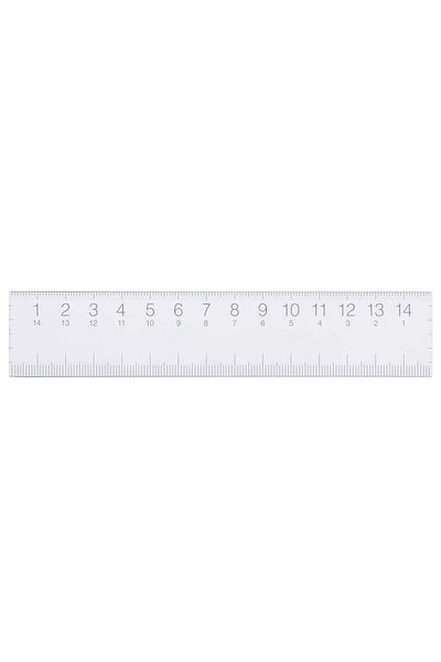 Muji مسطرة أكريليك، 15 سم