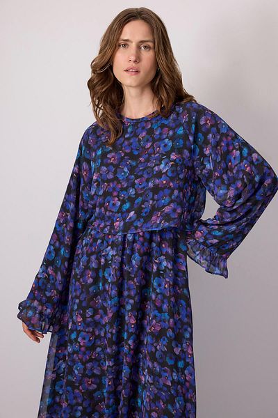 Touché Privé FLOWER PATTERNED CHIFFON DRESS