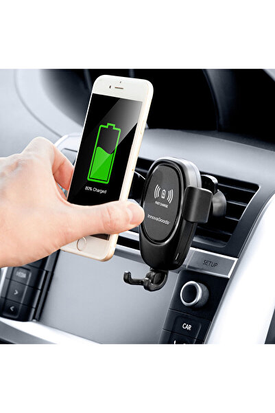 InnovaGoods Suport Telefon Auto cu Încărcător Wireless InnovaGoods