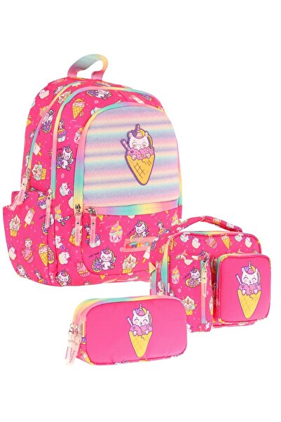 KAUKKO Kids Triple Girl's Primary School School Bag Set (L5227+L7227+L8227) P...