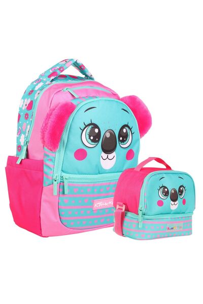 KAUKKO Set ghiozdan și cutie de prânz pentru copii, drăguț în formă de koala ...