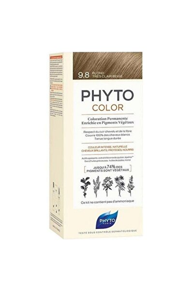 Phyto Paris Vopsea Permanentă, Phyto Paris, Phytocolor 9.8, Blond Bej Foarte ...