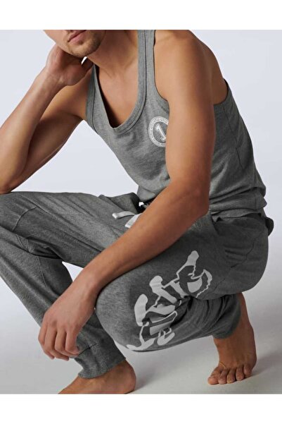 Henderson Men's Active Wear Sweatpants Base & Loose Cut & Oversize Fit & White Print | Robert Kupisz