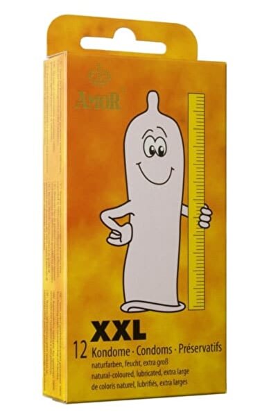AMOR Προφυλακτικά λάτεξ, Amor XXL, 12 τεμάχια