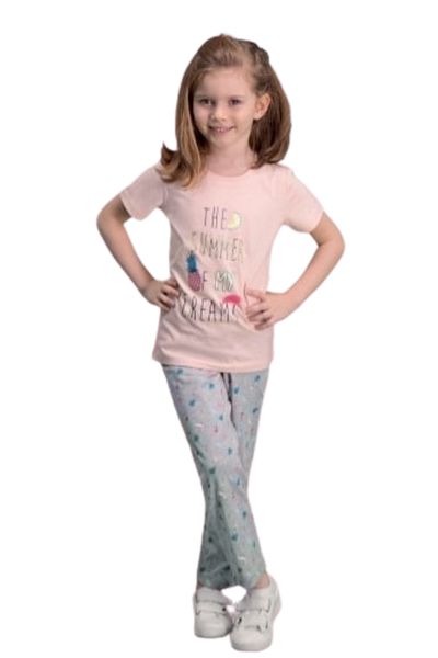 Rolypoly Summer Pattern Short-Sleeved Cotton Quiz Kids Pajamas Set - Breathable Anti-Sweat Fabric