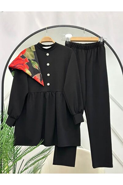 modasindoma Costum din două piese cu volane pentru femei