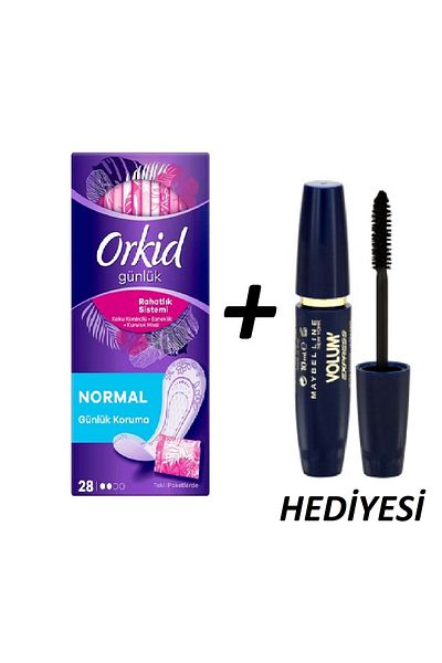 Orkid Daily Pad 28-Pack Extra Comfort System and Gift Volum Express Mascara