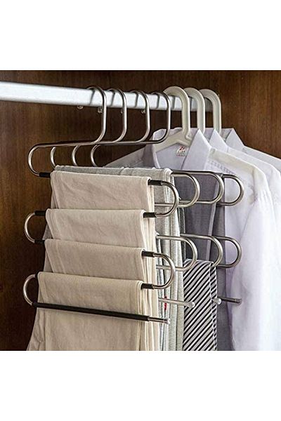 UnicUtil Set 6 Umerase Pantaloni Space Saving din Metal, UnicUtil