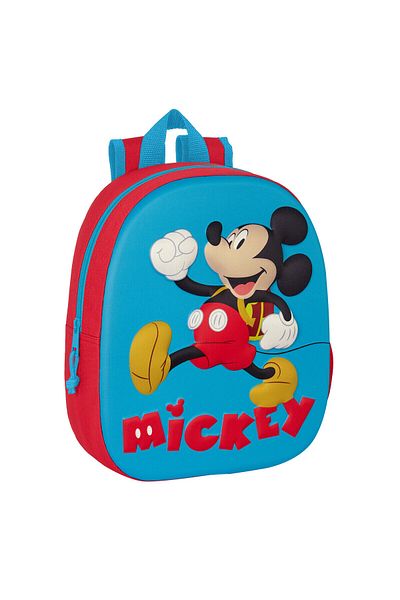 Size Matters Ghiozdan Școlar 3D Mickey Mouse, 27x33x10 cm, Albastru Roșu